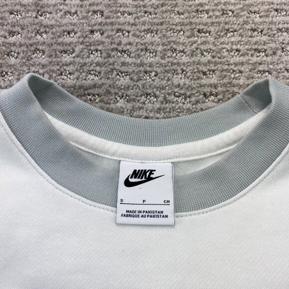 Nike Blue Devils NC 1838 Crew Neck Sweater Men Small S White Spell Out Swoosh - Picture 6 of 11